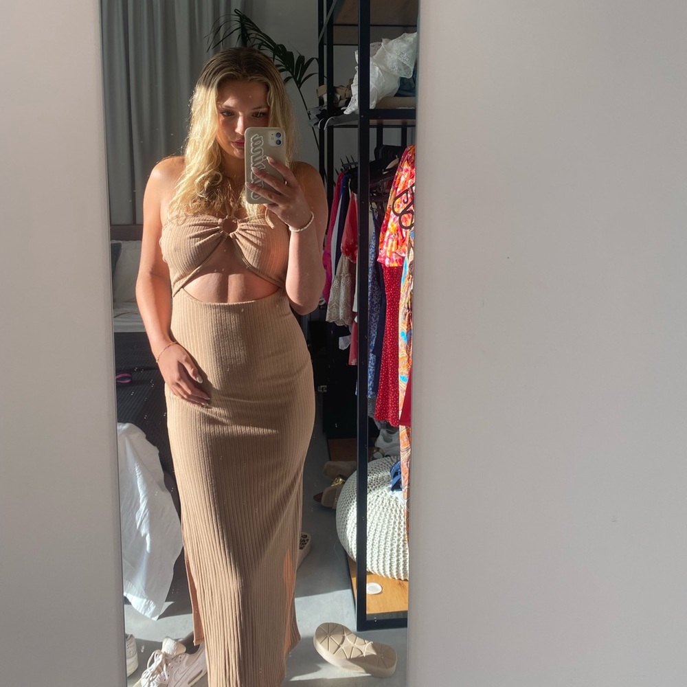 tropical maxi dress